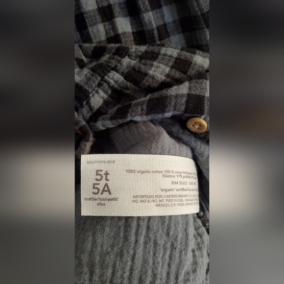 Organic Little Planet Girls Gingham Dress size 5T - Picture 5 of 5